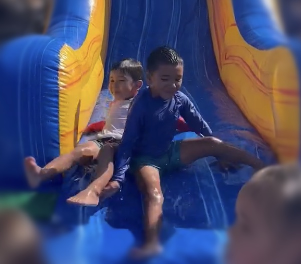 Water slide fun